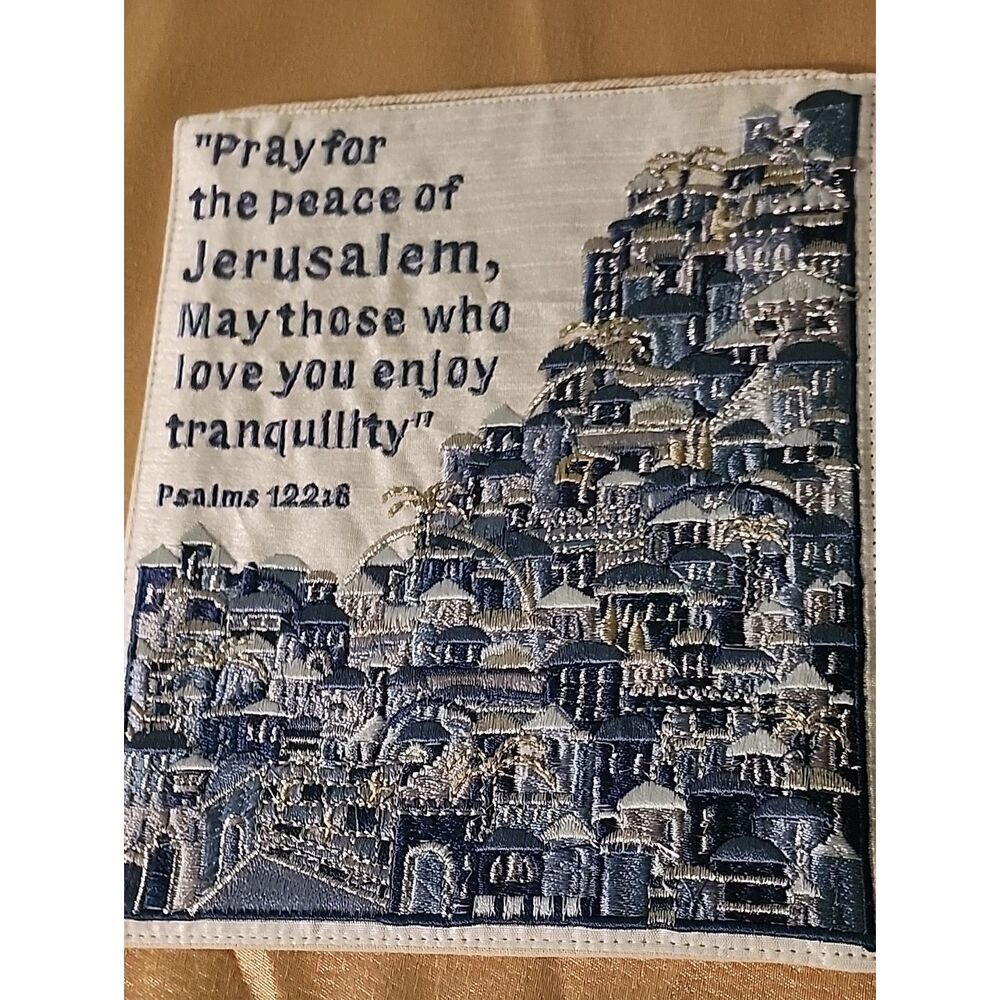 Embroidered Jerusalem Wall Hanging